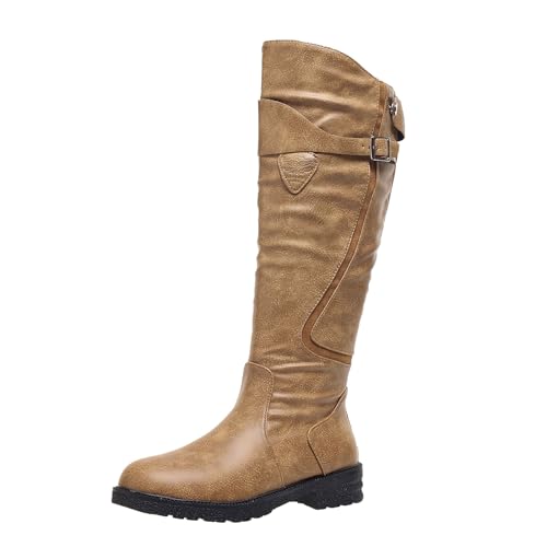 Xbemkste Bottes d'équitation longues pour femme -...