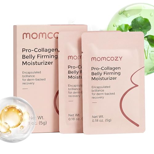 Image of Momcozy Oil Capsule Cream for Stretch Marks, Sample Duo, EWG Verified, Clinically Tested, Non-Greasy, Safe for Pregnancy & Sensitive Skin, 0.36 oz (2 x 5g Sachets)