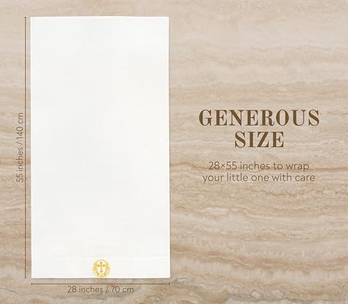 Serviette de baptême brodée en coton InnoBeta pour un cadeau mémorable - 4