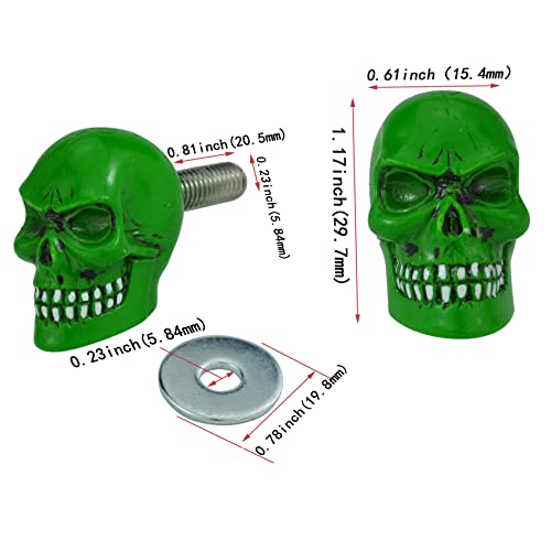 Abfer Gear Shift Knob Bundle With Skull License Plate Screws, Weighted Stick Shifter Lever Knob And Car Plates Anti-Theft Screw Bolt Kit For Most Vehicles Trucks #TOP2