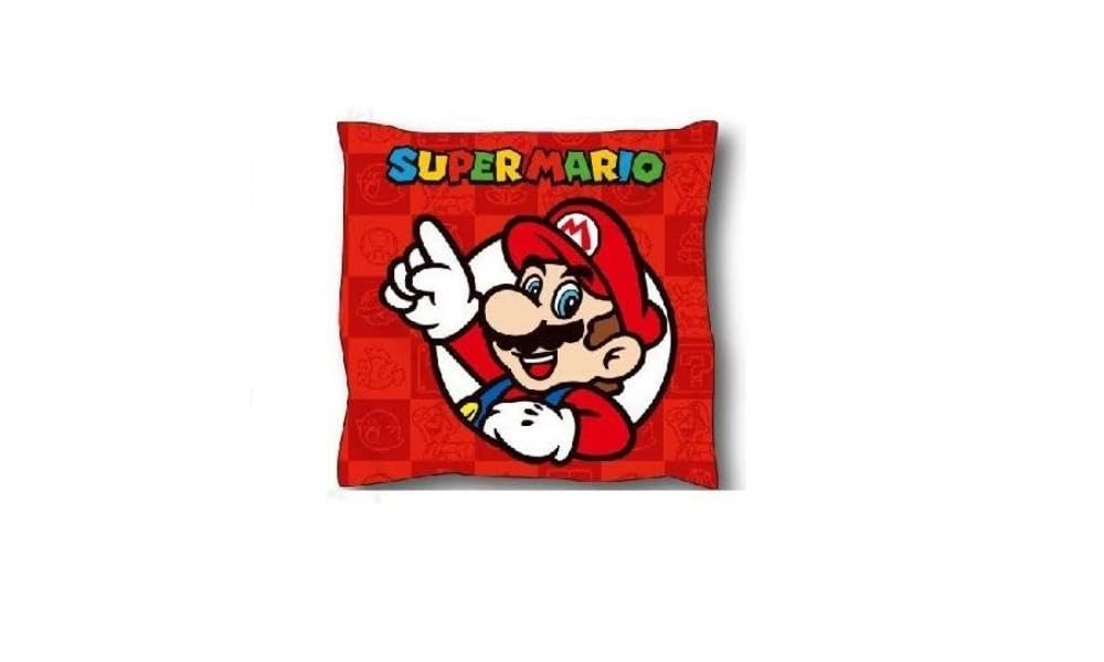 Cojín Zonacriativa 10063801 con estampado de Super Mario, 40 x 40 cm