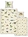 Produktbild SkyBrands Dino Bettwäsche 135x200 Jungen Dinosaurier Baumwolle 2tlg Kinderbettwäsche Dinosaurier 135x200 cm + Beutel