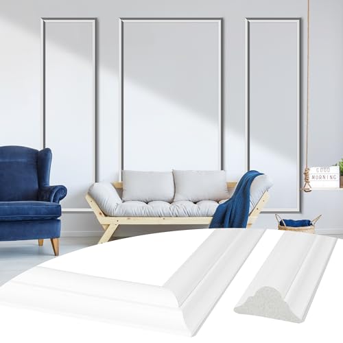 Sunnyglade 3 Frame Pre-Cut Wall Molding kit, Ready to Assemble