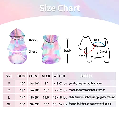 Tie Dye Dog Hoodie Soft and Breathable Dog Hoodie for Small Medium Dog Puppy Clothes Dog Sweater with Pocket Pet… - Image 4