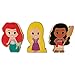 Just Play Disney Wooden Toys 3-Piece Figure Set with Rapunzel, Ariel, and Moana, Officially Licensed Kids Toys for Ages 2 Up
