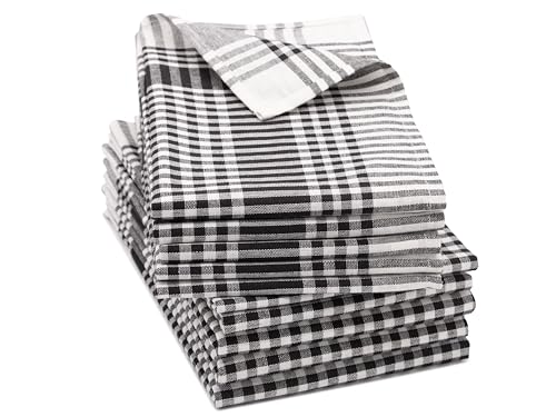 ZOLLNER 10er Set Geschirrtücher - Baumwolle in 50x70 cm - saugstarke und robuste Küchentücher - waschbar bis 60°C – in schwarz weiß kariert - Gastronomiequalität - Oeko Tex® Zertifiziert ZOLLNER 10er Set Geschirrtücher - Baumwolle in 50x70 cm - saugstarke und robuste Küchentücher - waschbar bis 60°C – in schwarz weiß kariert - Gastronomiequalität - Oeko Tex® Zertifiziert