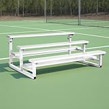 VEVOR Mobile Bleachers, 3-Row Tip-N-Roll Spectator Bleachers with 4 Swivel Casters, Heavy-Duty Aluminum Alloy...