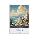 Izmir Türkei Vintage-Reiseposter Landschaft, 60 x 90 cm, 