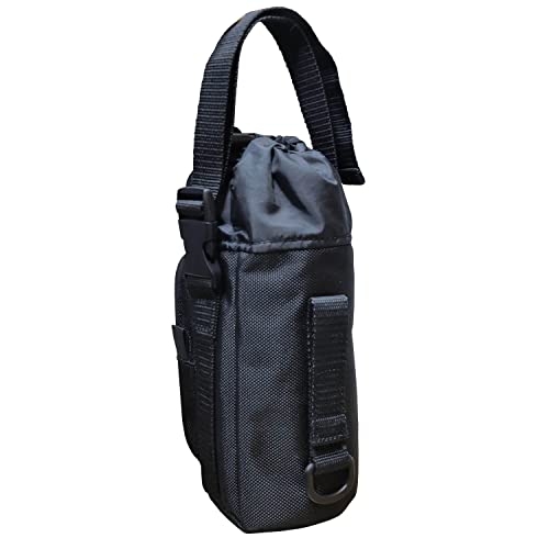 Trailmax 500 Series Water Bottle Horse Saddle Bag; Insulated & Padded Drink Holder; Western & Endurance Saddle Water Carrier; Saddlebag W/ 1 Liter Stainless Steel Water Bottle; Black & Sand #TOP4