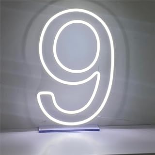 LED Neon Signs Number 9 Birthdays Decor Neon Lights Party USB Plus Battery Case Light up your baby's birthday with our Neon Number Nine Sign (Number 9)