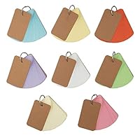 Vokabelkarten,Multifarbige Mini Karteikarten Lernkarten Notizblöcke Lernkarte Pocket,Papierkarten Mit Ring Memo Farben für Vokabeln (8 Farben Insgesamt 400 Blatt)