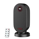 Fotgear Space Heater, Portable Electric Heater with Thermostat and Remote, 90° Oscillating, 12H Timer, 3 Modes, Fast Heating PTC Ceramic Room Small Desk Heater Fan for Bedroom Office Home Indoor Use