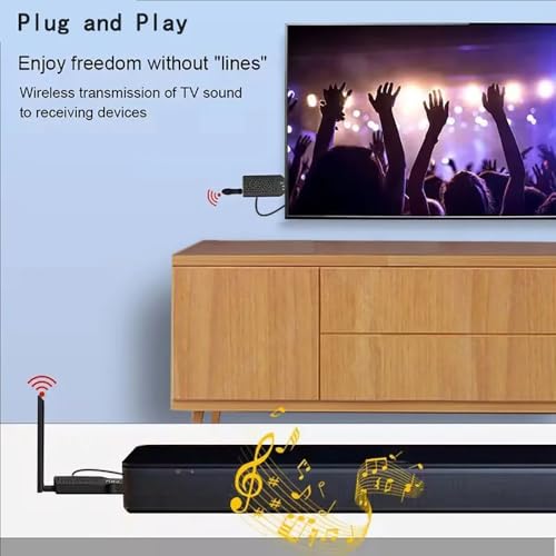 Image of ETZIN Wireless ARC Transmitter and Receiver Kit, HDMI, Range Up to 165ft /50m, Black, for Soundbar and Power Amplifier HDMI ARC Audio Extender Adapter for TV Projector To Sound Bar Speaker (Only Audio)