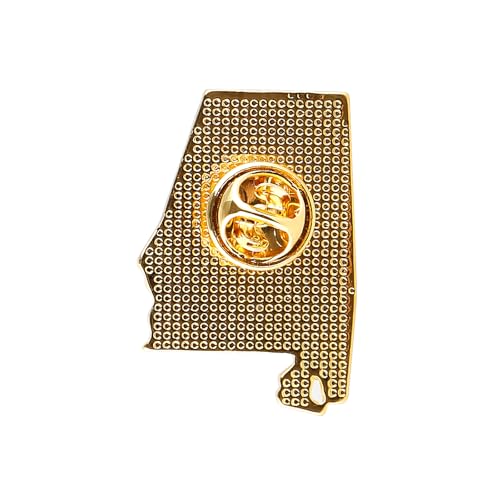Image of State Shaped Map Lapel Metal Pin Enamel Brooch Keepsake Beautifully Designed for Backpack Hat