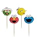48PCS Sesame Elmo Inspired Cupcake Topper for Sesame Street Theme Birthday Party Cake Decoration