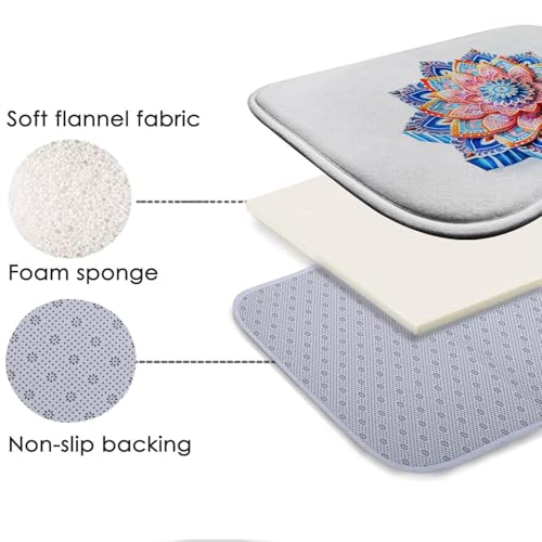 Tapis de bain moderne Fleur 3D pour sortie de douche confortable