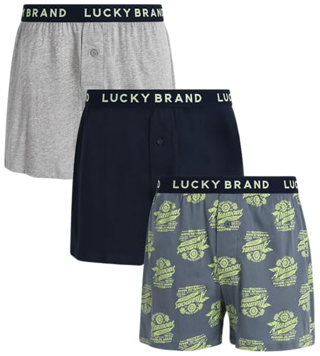 Lucky Brand Mens Underwear Boxer Shorts - 3 Pack Super...