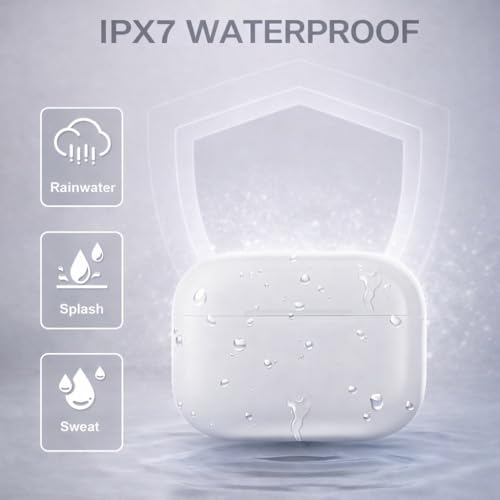 Image of Wireless Earbuds (2nd Gen), Active Noise Cancellation, Bluetooth 5.3, High-Fidelity Sound, IPX7 Waterproof, 40-Hour Playtime, Wireless in-Ear Ear Buds Pro 2 for Apple iPhone /Android, White