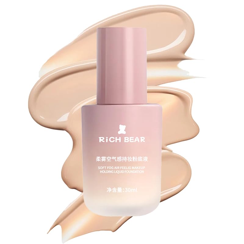 Soft Fog Air Feel Liquid Foundation Long-Lasting Oil-Control Brightening Concealing Waterproof and Sweat-Proof