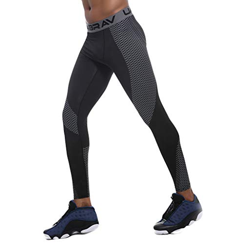 FRAUIT Pantaloni Sportivi Uomo Pantaloni Sportivi da Corsa Leggins Uomo Palestra Pantaloni Fitness Abbigliamento Sportivo Compressione Leggings Gym Jogging Running Asciugatura Rapida Pantaloni