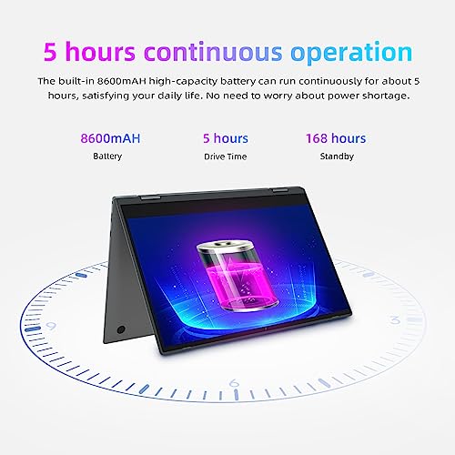 Touch Screen Laptop, 2 In 1 Windows 11 Yoga Laptop 16Gb Ram 256G Ssd, 13.3 Inch Convertible Laptop Computer, N5100 Quad Core, Fhd Ips Panel, 2.4/5G/Ac Wifi, Type-C, Thin&Light Notebook,Full Metal #TOP5