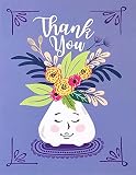 Aperiy Cartel de metal con diseño de florero con texto en inglés «Thank You, Interesting Thank You» (20,3 x 33 cm)