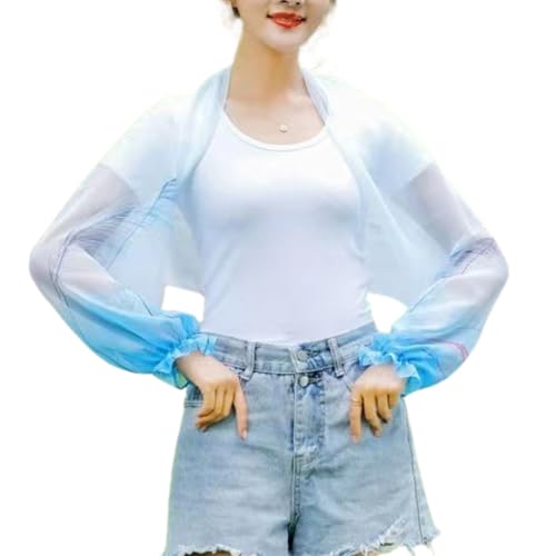 Xunger Women's Ice Silk Cooling Sunproof Shawl UV Blocking Lightweight Breathable Sleeve Cover Summer Arm Protection