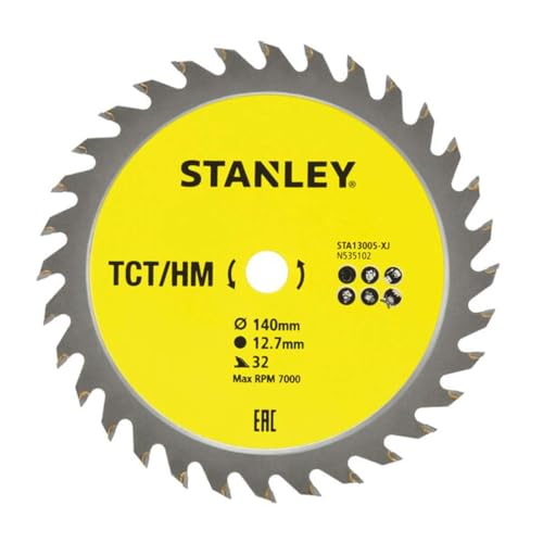 Stanley Accesorios Sta13005- XJ Hoja Tct diam 140 12.7 mm 32 Dientes Positivos Atb