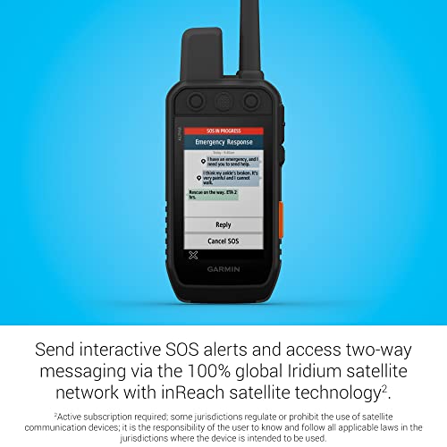 Garmin Alpha 300i portátil, controle avançado e treinamento portátil com tecnologia inReach®