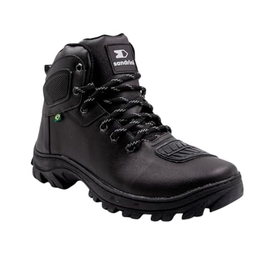 Bota Masculina Sandrini Adventure Tratorada Couro (Preto, BR, Adulto, Numérico, 43)
