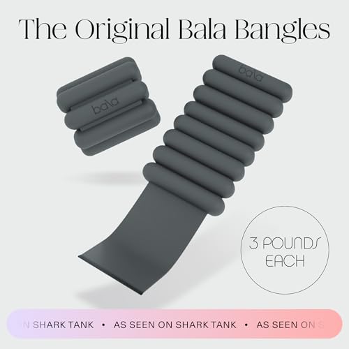 Image of Bala Bangles Wrist & Ankle Weights for Women & Men - Adjustable Weighted Bands - Soft Silicone Arm & Leg Weights for Pilates, Yoga, Walking, Barre, Home Workout & Strength Training Exercise