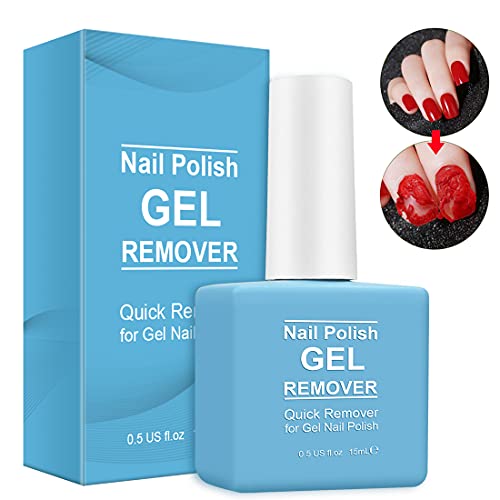 Quitaesmalte 15ml Gel Quita Esmalte Semipermanentes Para Uñas, Removedor de esmalte de uñas Gel para quitar el esmalte de uñas rápido y fácil Quitaesmaltes en 3-5 Minutos, No Daña las Uñas