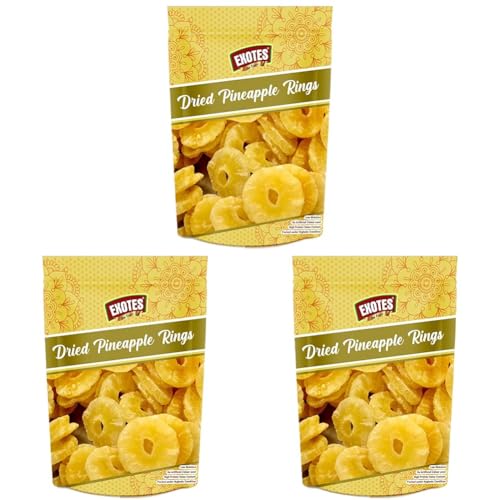 Image of Exotes Premium Dry Fruits (Dried Pineapple Rings), 250 g (Pack of 3)