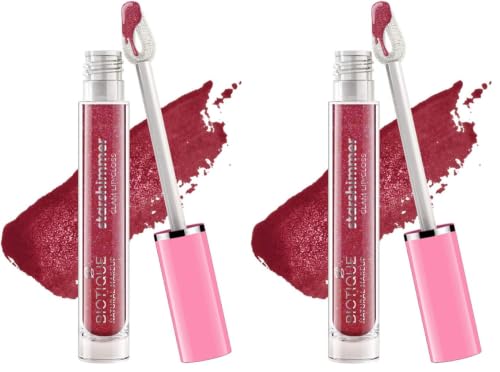 Image of Biotique Natural Makeup Starshimmer Glam Lipgloss, Daring Desire, 3ml (Pack of 2)