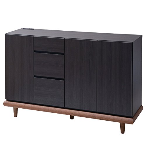 大川家具 アビライト 日本製 シェルフ 天然木ベースと脚付リビングシリーズ(デルナチュレシート使用) リビングボード 幅120 ブラウン fk0035