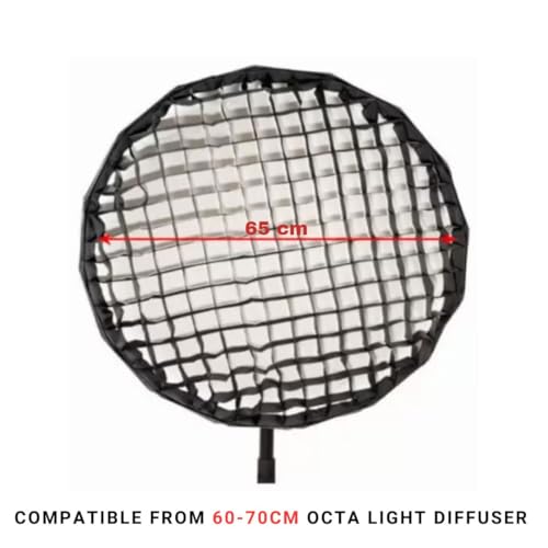 Image of PHOTOMAX Photographic Honeycomb Grid for Octagon Softbox Studio Umbrella Flash Diffuser (65 cm Grid)
