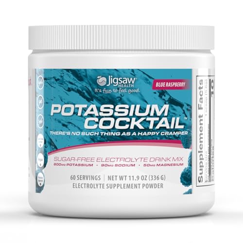 Image of Jigsaw Health Potassium Cocktail | Formerly Pickleball Cocktail | Blue Raspberry Flavor | 60 Servings (Jar)