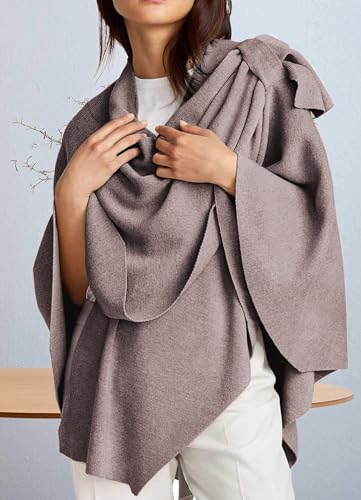 Image of PULI Womens Cross Front Poncho Shawl Wrap Elegant Wedding Formal Gift