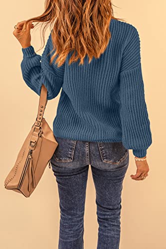 PRETTYGARDEN Fall Sweaters for Women 2025 Fashion Long Sleeve Casual Ribbed Knit Winter Clothes Pullover Jumper Tops