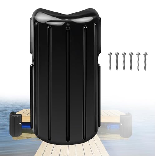 HLTIT Corner Dock Bumper Fender Inflatable Protection Marine Corner Dock Fender Bumper Protect Docks & Ships from Damage Caused collisions 1 Pcs (Black)