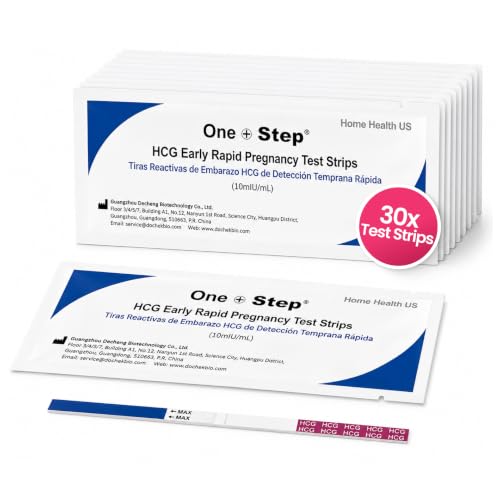 Image of One Step Early Pregnancy Test Strips, 30 Tests, 10mIU, 6 Days Early