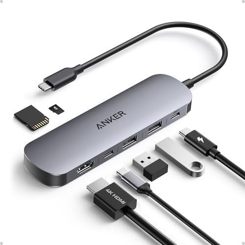 Anker Hub USB C 7 in 1 100W, Adattatore Type C Multiporta per Laptop, Splitter...