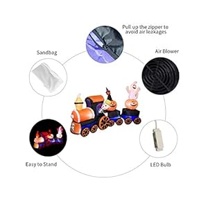 Ajy9feethalloweeninflatabletrainwithkittenswhiteghostspumpkinwithledlightsblowuplightedyarddecorgiantlawnhalloweeninflatablehomegardenpartyfavordecoration Urban Country Home Decor Ajy 9 feet halloween inflatable train with kittens white ghostspumpkin with led lights blow up lighted yard decor giant lawn halloween inflatable home garden party favor decoration urban country home decor