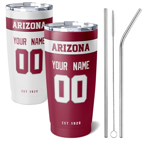 Image of ANTKING Arizona Tumbler 20 oz Travel Coffee Cup Custom Name Number for Men Women Boy Gifts