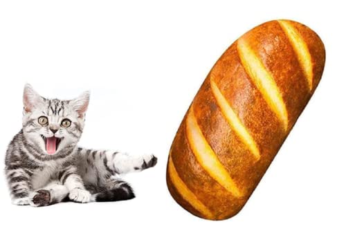 Gecter 3D Simulation Bread Shape Pillow Soft Lumbar Baguette Back Cushion Funny Food Plush Stuffed Toy for Animal Cat Dog Lovers Home Decor (23.6'')