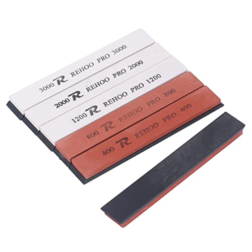 6pcs Whetstone Knife Sharpening Stone,Corundum Sharpener Sharpening Whetstone Oil Stone Set,Knife Sharpening Stones,180 400 800 1200 2000 3000 Grit for Kitchen - Image 6