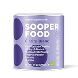 SOOPER FOOD Clarity Blend | veganes Bio-Superfood-Pulver mit Kokosnuss, Brahmi, Ginkgo & Maca | pflanzliche Kräuter- & Wurzelmischung | glutenfrei & ohne Zusatzstoffe | 40 Portionen | 200g
