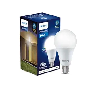 PHILIPS B22D LED Bulb, 16 Watt (Crystal White)