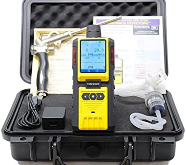 Professional Combustion Analyzer by Forensics | USA NIST Calibration | HVAC, Combustion, Flue Exhaust Gas | CO, O2, COAF & EA | Filters and Probe | Color Display, Graphing, Data Logging |