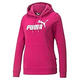 Corte estándar PUMA Essentials Logo FL - Sudadera con capucha para mujer, color lila y blanco, talla XS